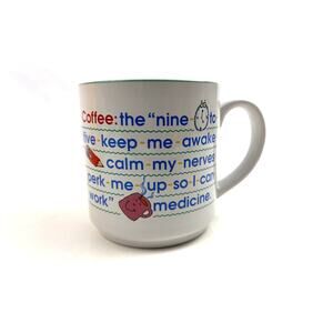 Coffee Mug "the nine to‎ five" Novelty 12 oz Funny Office Gift 1990s